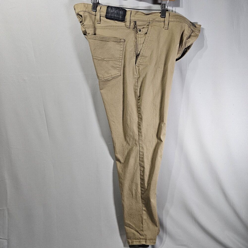 Levis Signature Athletic Fit Mens Stretch Brown Denim Jeans Size 38x30